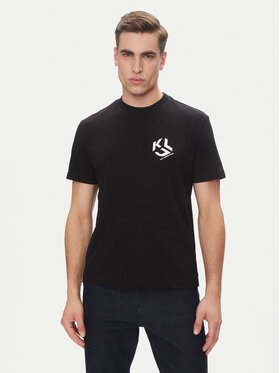KARL LAGERFELD KARL LAGERFELD Tričko A2M17072 Čierna Regular Fit