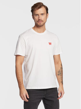 Wrangler Wrangler T-shirt Sign Off W70MD3989 112321344 Bianco Regular Fit