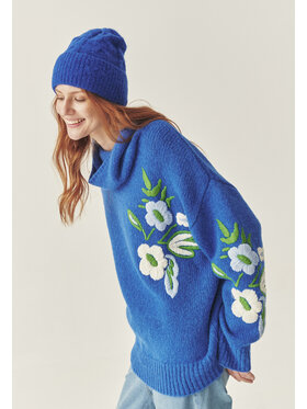 TATUUM TATUUM Sweter ASAMI Niebieski Oversize