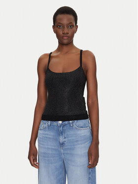 Guess Guess Top W5GR47 Z3MN2 Czarny Regular Fit