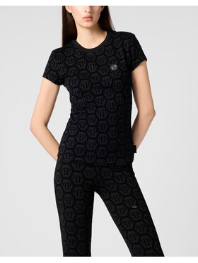 PHILIPP PLEIN PHILIPP PLEIN T-Shirt 29731 Czarny Skin Tight Fit
