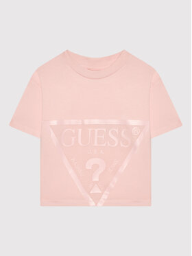 Guess Guess Tričko Logo J2RI31 K8HM0 Ružová Relaxed Fit