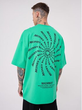 Machinist Machinist T-Shirt Koszulka Z Krótkim Rękawem Męska Oversize Zielona Machinist Money Rules L Zielony Oversize