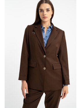 CLICK CLICK Σακάκι 71-0036 Καφέ Feminine Fit