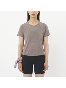 Salomon Salomon Koszulka techniczna SHAKEout AIR CROPP SS TEE W Brązowy Cropped Fit