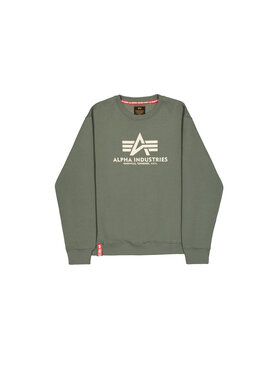 Alpha Industries Alpha Industries Bluza Basic Big Logo Sweatshirt Zielony Regular Fit