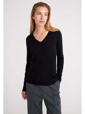 Style Republic Style Republic Sweter Kaszmir Czarny Comfort Fit