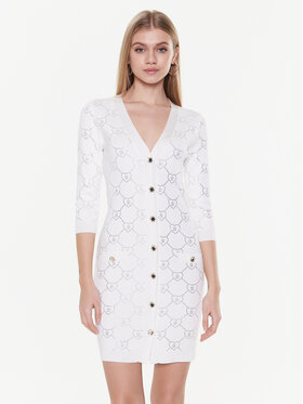 Blugirl Blumarine Blugirl Blumarine Džemper haljina RA3105-MA18F Bijela Slim Fit