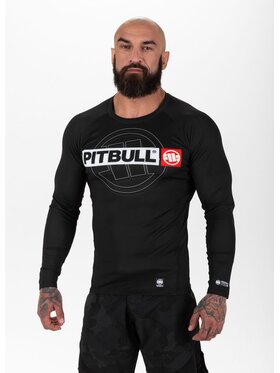 PITBULL PITBULL Longsleeve Hilltop Sports Czarny Slim Fit