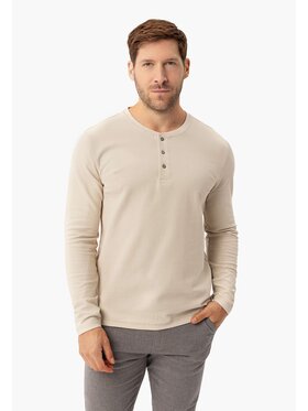 Volcano Volcano Longsleeve L-ONYX Beżowy Regular Fit