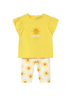 Mayoral Mayoral Set tricou și leggings 1751 Galben Regular Fit