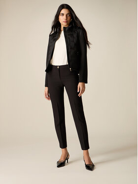 Oltre Oltre Pantaloni di tessuto P046R008913N033 Nero Regular Fit