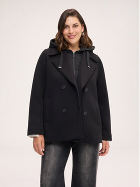 Fiorella Rubino Fiorella Rubino Płaszcz zimowy 8036T000384N033 Czarny Over Fit