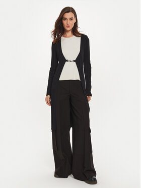 Sisley Sisley Kardigāns 1WTHM6021 Melns Slim Fit