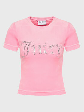 Juicy Couture Juicy Couture Тишърт Taylor JCWC221002 Розов Slim Fit