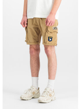 Alpha Industries Alpha Industries Šortky z materiálu AI.186209-14-38 Béžová Regular Fit
