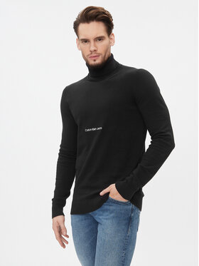 Calvin Klein Jeans Calvin Klein Jeans Rollkragenpullover J30J324325 Schwarz Slim Fit