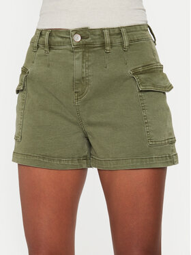 ONLY ONLY Riidest šortsid Missouri 15328087 Roheline Regular Fit