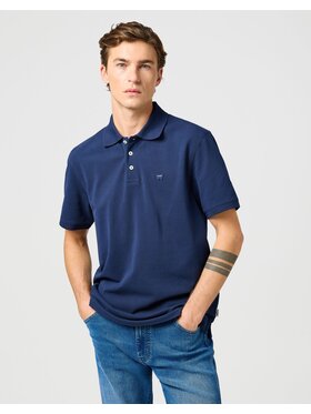 Wrangler Wrangler T-Shirt POLO SHIRT Niebieski Regular Fit