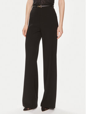 Elisabetta Franchi Elisabetta Franchi Riidest püksid PA-053-42E2-5895 Must Relaxed Fit