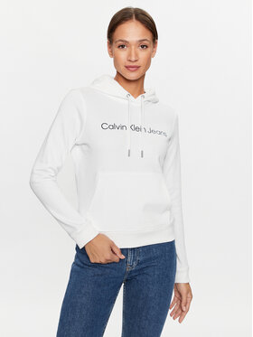 Calvin Klein Jeans Calvin Klein Jeans Bluză J20J220254 Alb Regular Fit