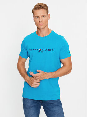 Tommy Hilfiger Tommy Hilfiger Tričko Logo MW0MW11797 Modrá Slim Fit