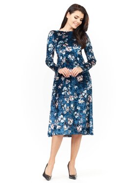 Infinite You Infinite You Sukienka codzienna M147 Granatowy Basic Fit
