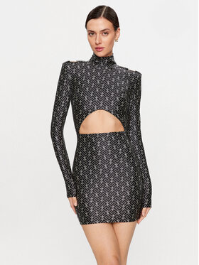 Elisabetta Franchi Elisabetta Franchi Sukienka codzienna AB-437-36E2-V400 Czarny Slim Fit