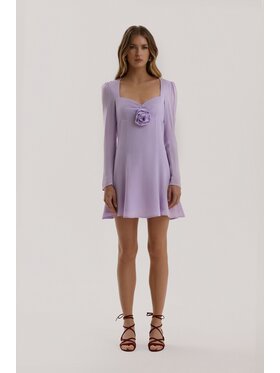 MARI PRETI MARI PRETI Sukienka koktajlowa Baby Doll Fioletowy Regular Fit