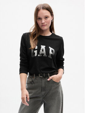 Gap Gap Блузка 831228-02 Чорний Relaxed Fit