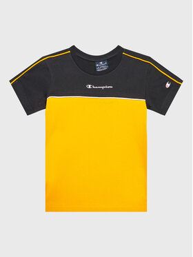 Champion Champion Marškinėliai Piping Block 306148 Geltona Regular Fit