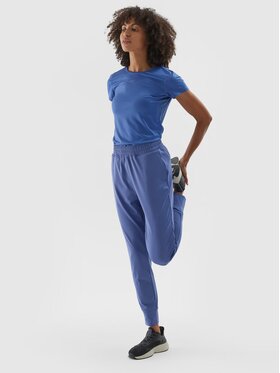 4F 4F Pantaloni da donna 4FWAW24TFTRF689-31S Blu Regular Fit
