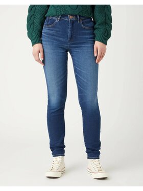 Wrangler Wrangler Jeansy HIGH SKINNY Niebieski Regular Fit