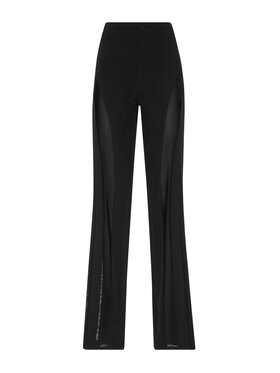 PHILIPP PLEIN PHILIPP PLEIN Bavlnené nohavice 11581 Čierna Flare Fit