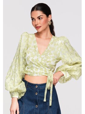 Ombre Ombre Halenka OW-TS-E0035 Zelená Slim Fit