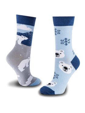 Many Mornings Many Mornings Skarpety Wysokie Unisex Polar Bear Niebieski