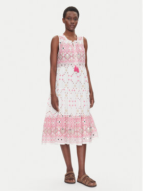Iconique Iconique Sommerkleid IC25-036 Weiß Regular Fit