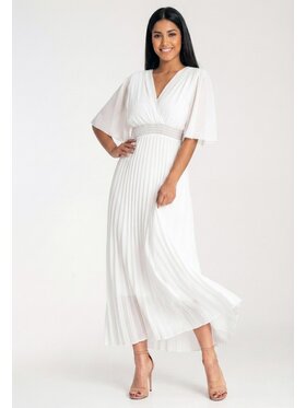 FIGL FIGL Večerné šaty M1294 Biela Feminine Fit