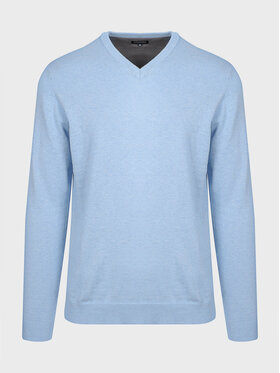 Evenemen Evenemen Sweter V-NECK GINGER Błękitny Slim Fit