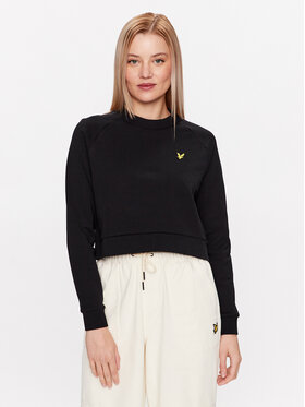 Lyle & Scott Lyle & Scott Mikina Cropped Sweatshirt MLW1609V Čierna Regular Fit