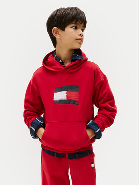 Tommy Hilfiger Tommy Hilfiger Mikina Flag KB0KB10112 Červená Regular Fit