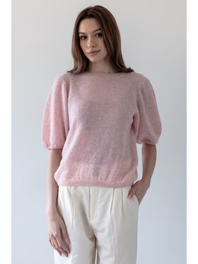 Fobya Fobya Sweter F1997 Różowy Basic Fit