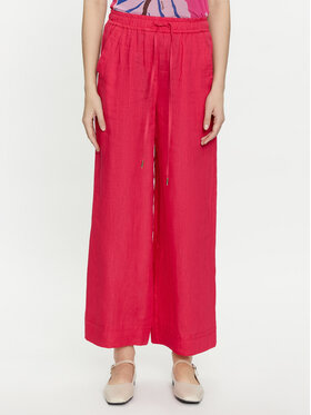 Marella Marella Kalhoty z materiálu Apogeo 2413131084 Růžová Relaxed Fit