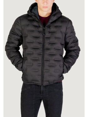 REPLAY REPLAY Kurtka skórzana M8401.000.84168N Czarny Modern Fit