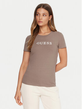 Guess Guess T-Shirt O5RI01 KBBU1 Μπεζ Regular Fit