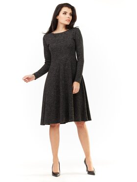 Awama Awama Vestito di maglia A210 Grigio Basic Fit