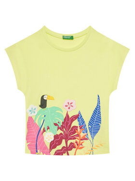 United Colors Of Benetton United Colors Of Benetton T-shirt 3I1XG10JH Žuta Regular Fit