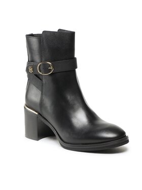 Tommy Hilfiger Tommy Hilfiger Stiefeletten Belt Heeled FW0FW06766 Schwarz