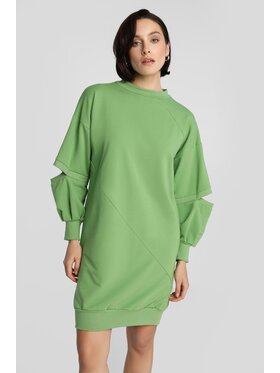 Madnezz House Madnezz Sukienka dzianinowa Maya Zielony Classic Fit