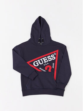 Guess Guess Majica dugih rukava L2YQ07 KAD70 Tamnoplava Oversize